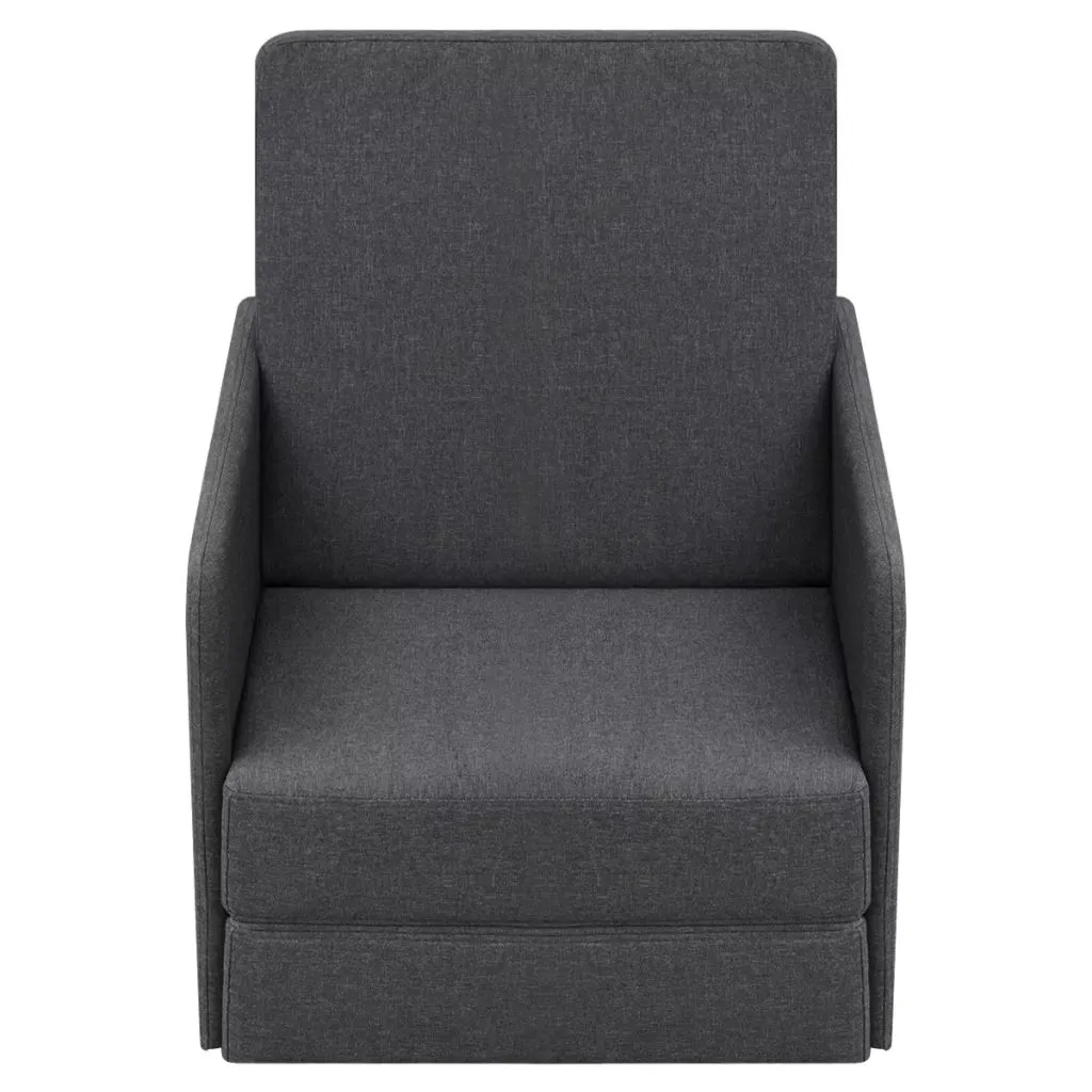 Fauteuil-lit Extensible Gain de Place Gris - Solution Couchage Invité Rapide - 16
