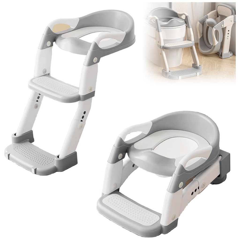 Tragbare Kindertoilette mit Leiter - Faltbarer Babysitz Produktbild 