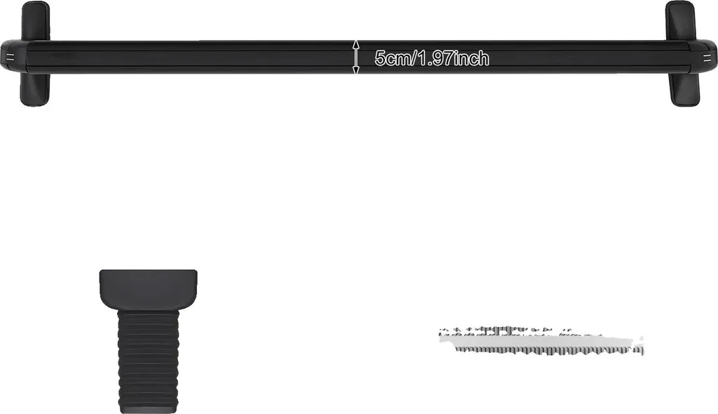 Barres de toit robustes en aluminium noir avec montage sans outil - 120cm