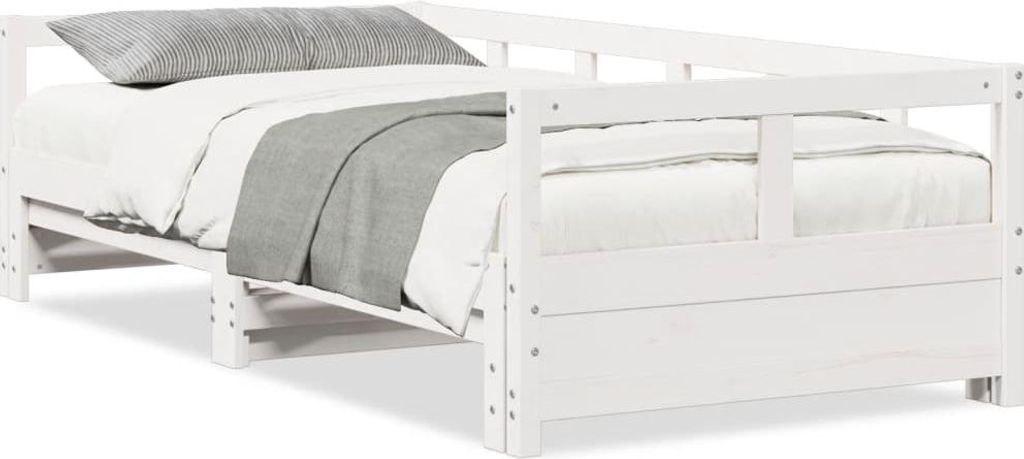 vidaXL Tagesbett ohne Matratze Weiß 80x200 cm Massivholz Kiefer