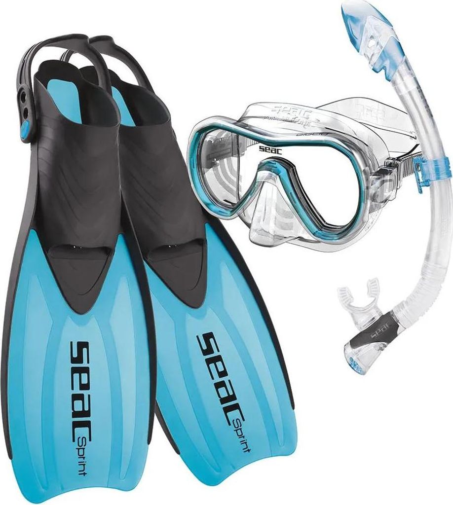 Schnorchelset TRIS SPRINT S/KL DRY blau 39/41