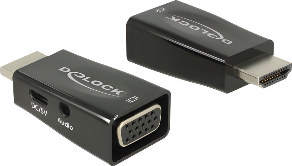 DELOCK Adapter HDMI-A St > VGA Bu mit Audio
