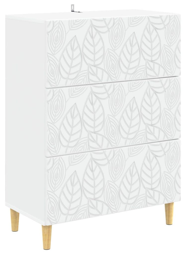 Schubladenschrank Weiß 66 x 34,5 x 90 cm Holzwerkstoff