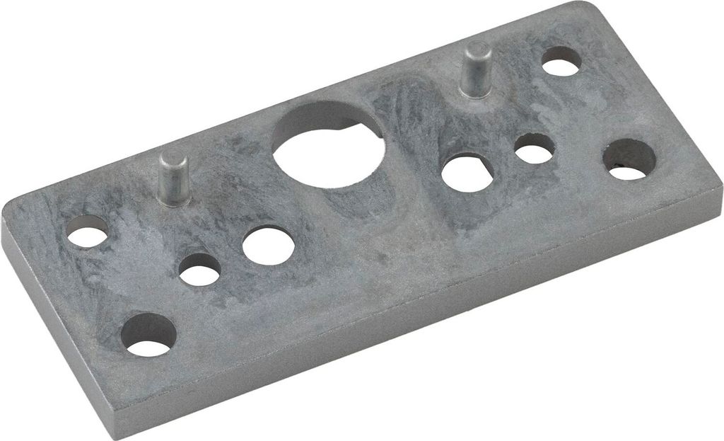 Marchesi Distanzplatte 5mm , für Zusatzschloss, 70x30mm, Zinkdruckguss silber