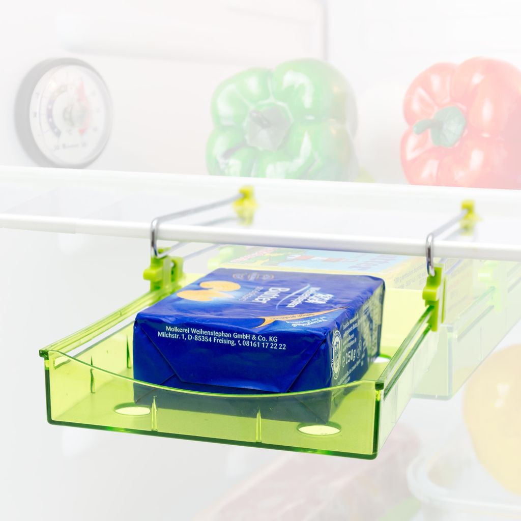 2 Stück Butterfach Set mit Saugnapfhalter als Produktbild 