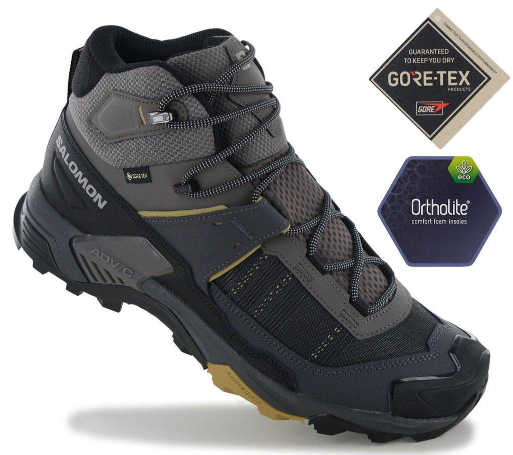 Salomon X ULTRA 5 Mid GTX - GORE-TEX - Herren Wanderschuhe Trekking Boots 491037 , EU 46 2/3 UK 11.5