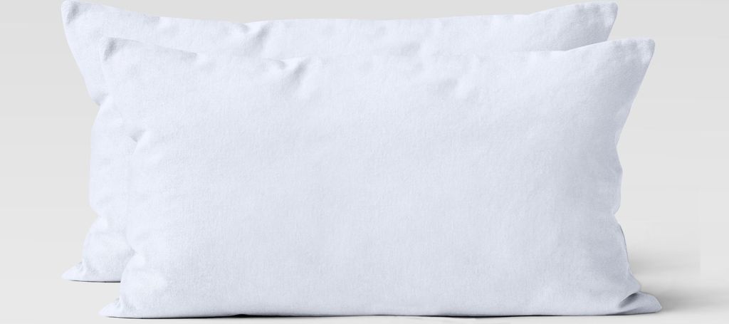 Mikrofaser UNI Kissenhüllen Kopfkissenbezug Kissenbezug Bezug Kissenhülle Mit Reißverschluss 40x80 cm weiß