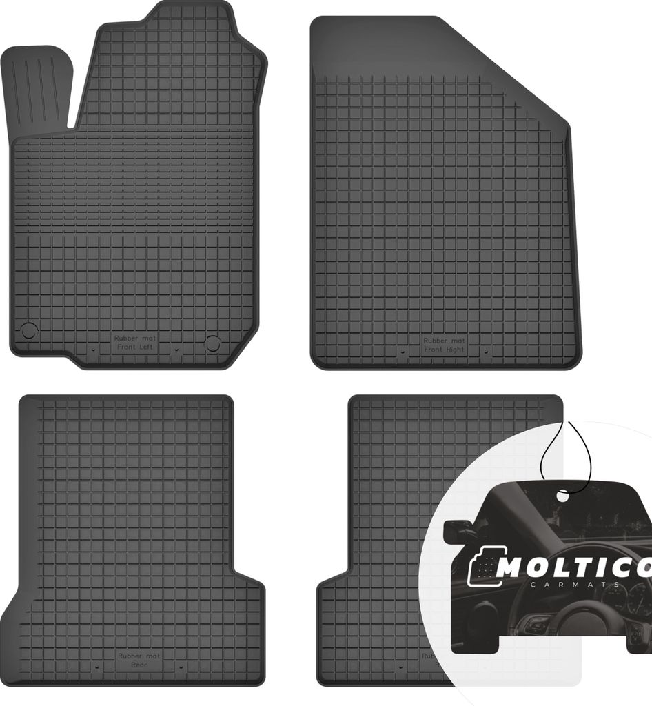 Gummimatten mit Rand Auto Fußmatten Gummi Automatten Passgenau 4-teilig Set - passend für Ford Tourneo I 2002-2013