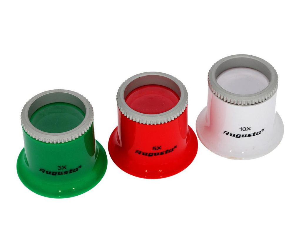 AUGUSTA Uhrmacher Lupenset 3x 5x 10x – Augenlupen Set für Produktbild 