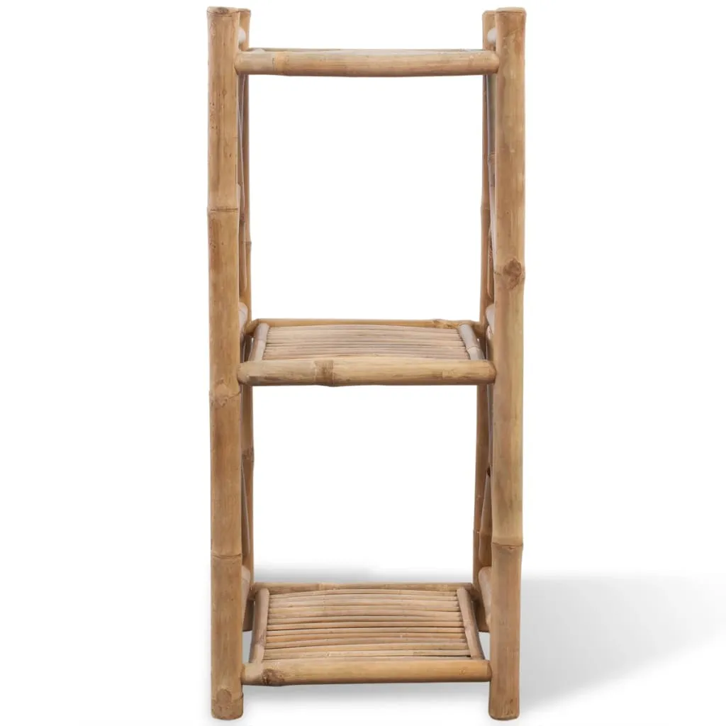 Étagère bambou 3 niveaux quadrangulaire résistante à l'humidité - 9