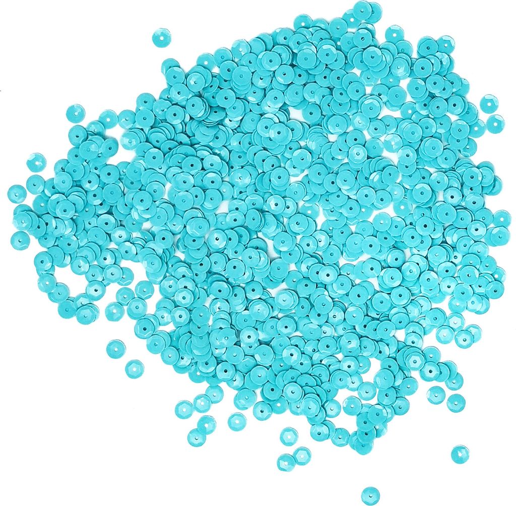 Oblique Unique 1400 Pailletten Konfetti gewölbt 6 mm - blau Produktbild 