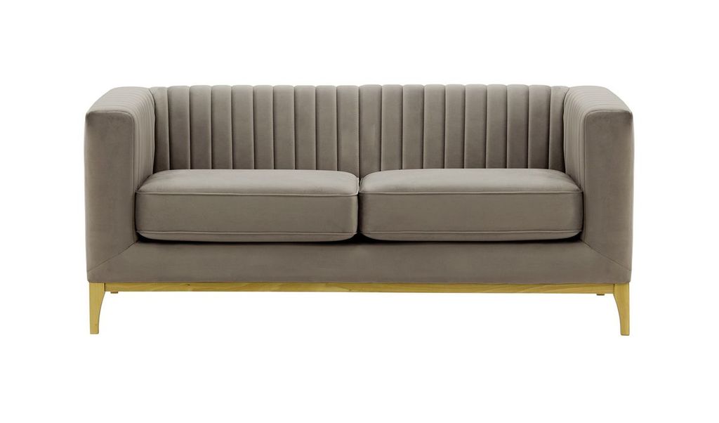 SLF24 - Zweisitzer-Sofa Slender Wood - Elefant - Velluto 17