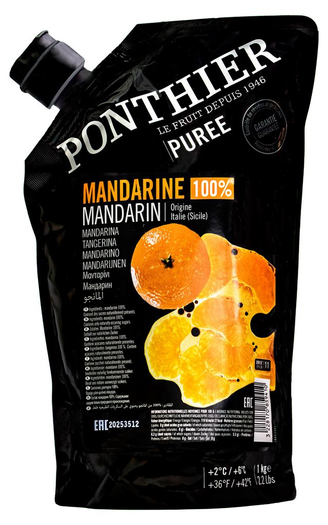 Ponthier MANDARINEN PÜREE Zitrus-Frucht-Püree 1KG Produktbild 
