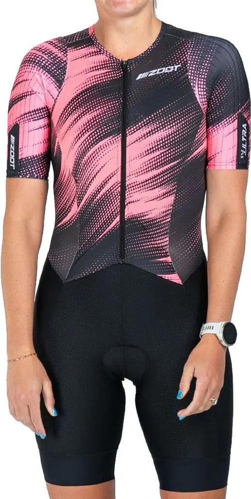 Zoot Ultra Tri P1 Exos Kurzarm-trisuit Rosa L Damen Rosa L