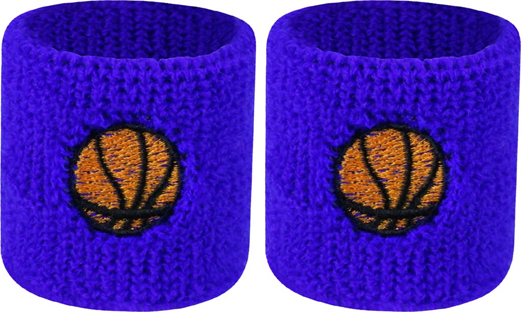 2 Stück Kinder-Sport-Armbänder, Ball-Stickerei, Stretch, atmungsaktiv, schweißabsorbierend, für Jungen und Mädchen, gestrickt, für Basketball...