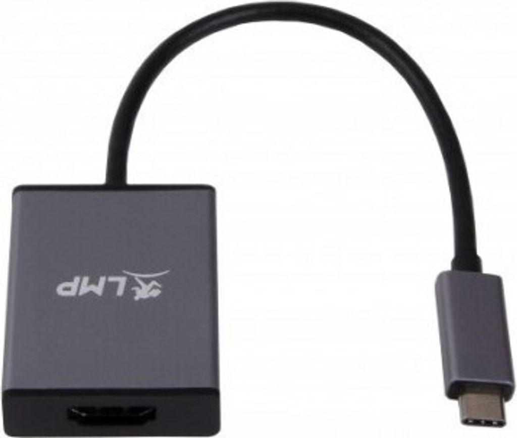LMP USB-C auf HDMI 2.0 USB-C 3.1 HDMI 2.0 Grau Kabeladapter - Kabeladapter (USB-C 3.1, HDMI 2.0, 0,15 m, Grau)