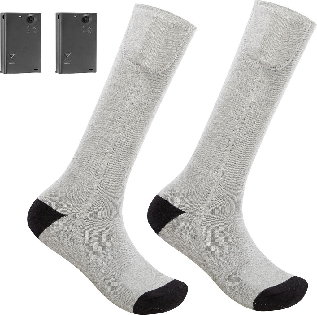 CYCYHEAT Beheizbare Socken - 5000mAh Akku Wollsocken Bis Zum Knie