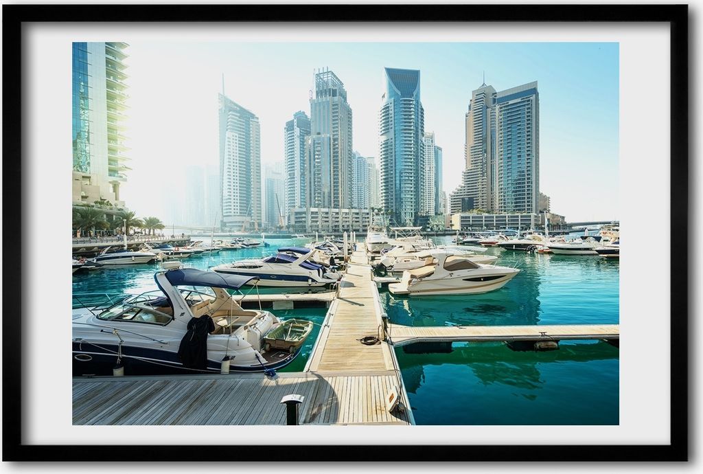 Bild 60x40 MDF-Rahmen, Wandkunst Marina in Dubai