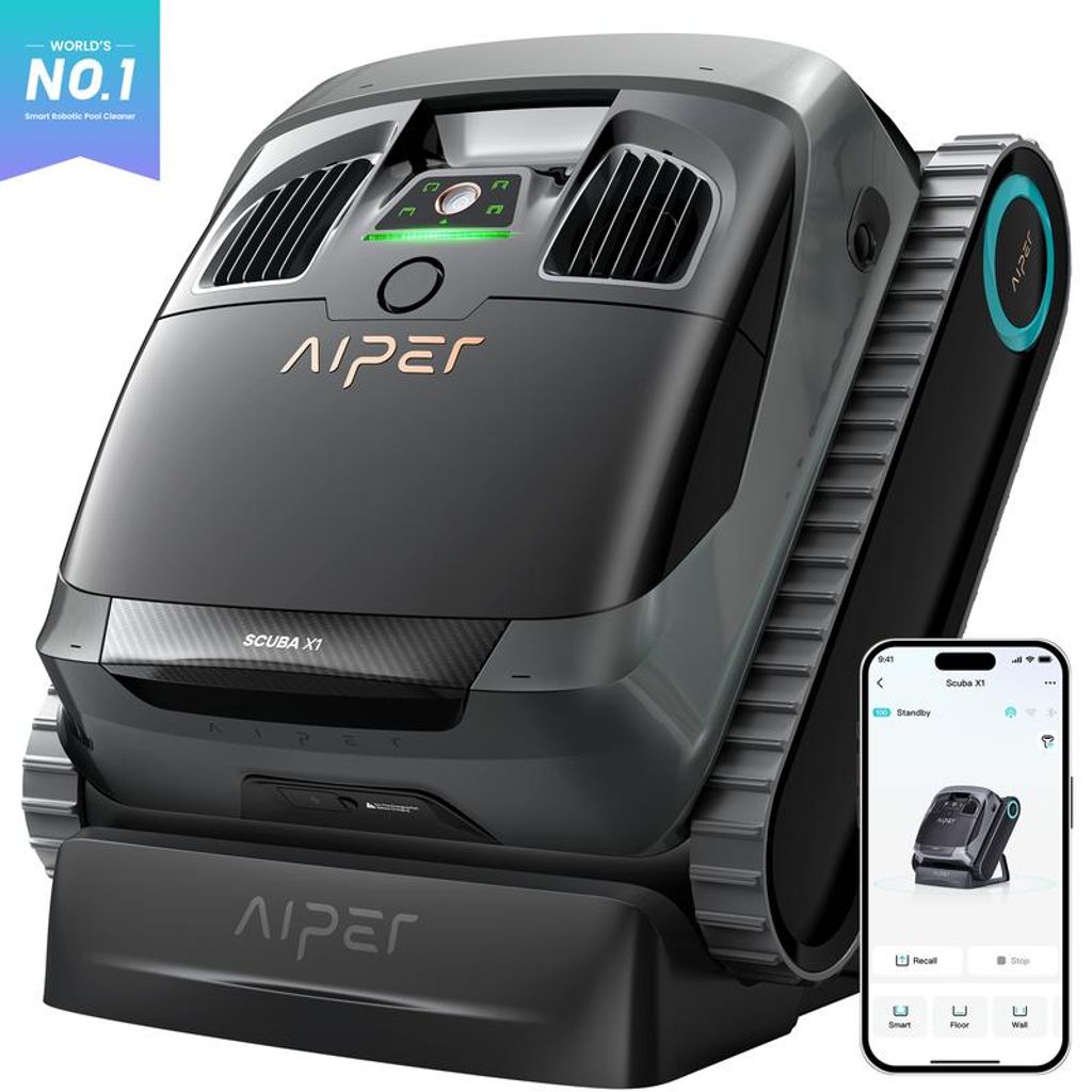 Aiper Scuba X1: Robotstofzuiger voor zwembaden, draadloos, Productafbeelding 