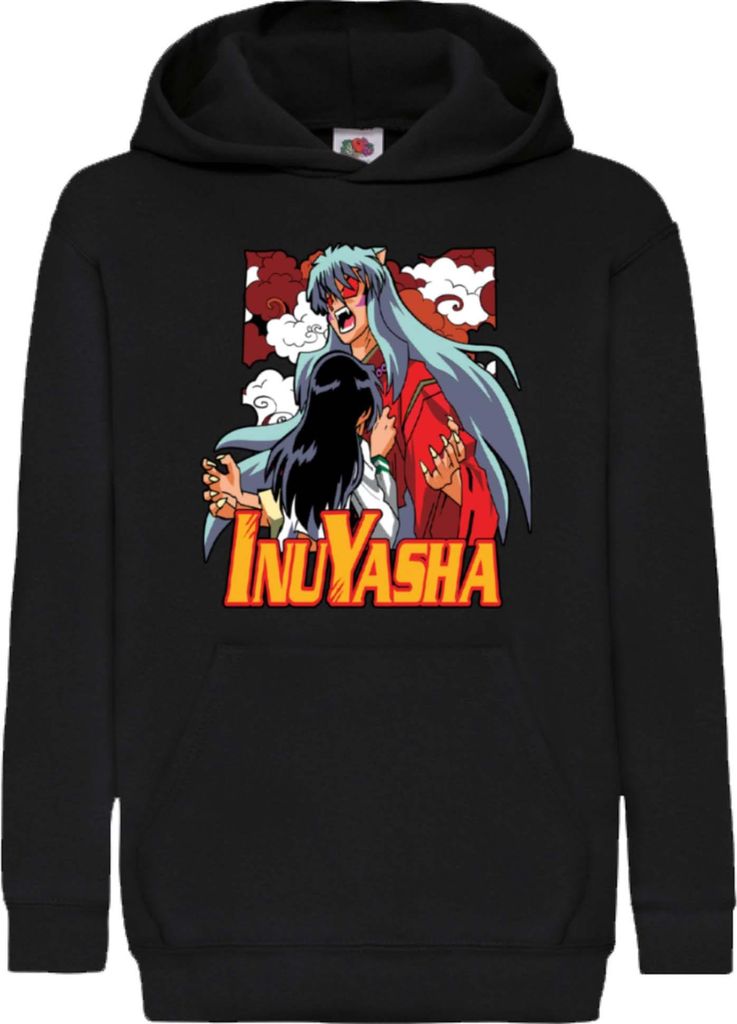 Kinder Kapuzenpullover Japan Manga Anime Comics Animation Inuyasha, 9-11 Jahr - 140 / Schwarz