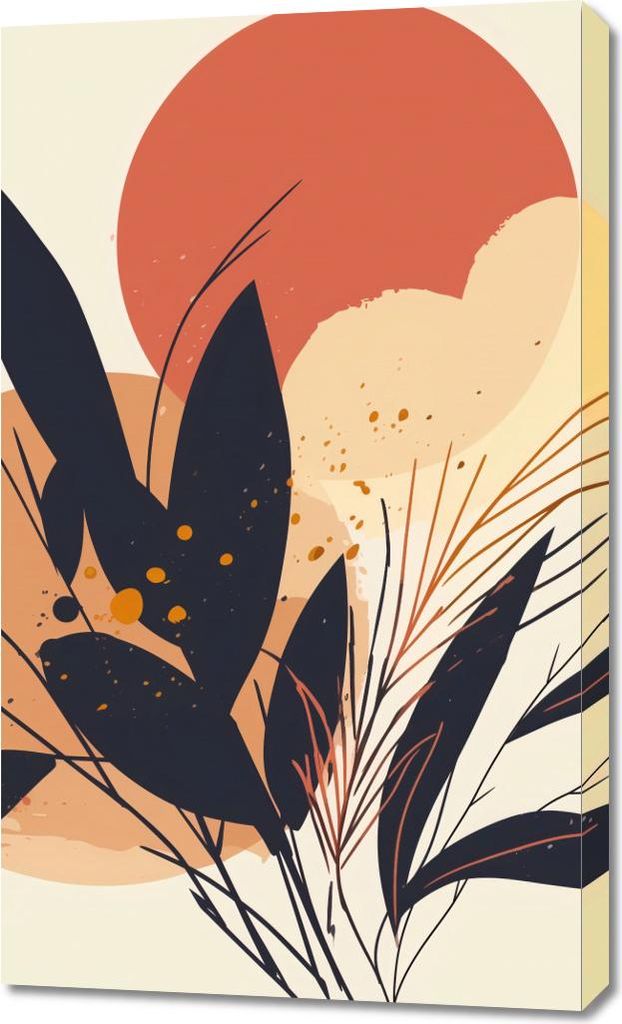 Bild 60x100cm Sonnenuntergang in Farbe