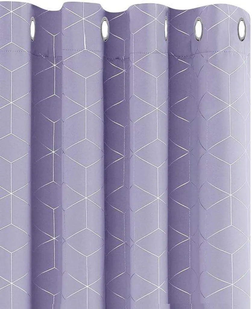 Paire de rideaux thermiques occultants lavande 117x183 cm pour la chambre
