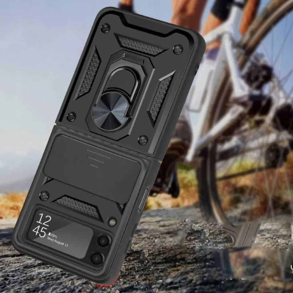 Custodia Professionale Samsung Z Flip 3 SPACECASE Camring Nero - 3