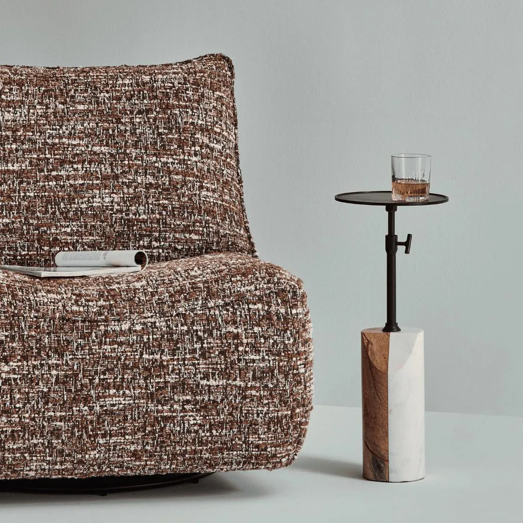 Sellette ERNEST avec Socle Marbre Véritable D23 cm - Qualité Premium - 2