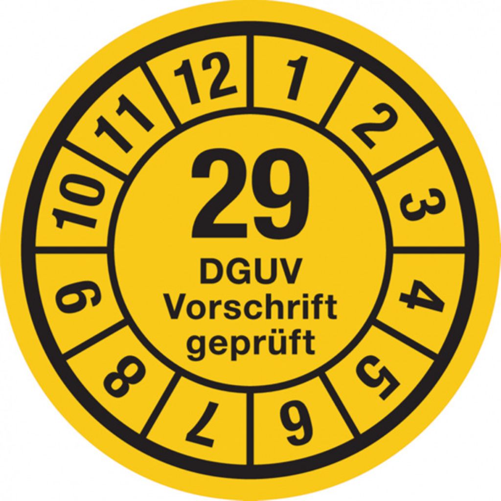 Dreifke Jahresprüfplaketten, DGUV Vorschrift , Jahresfar - 35 mm Foli...