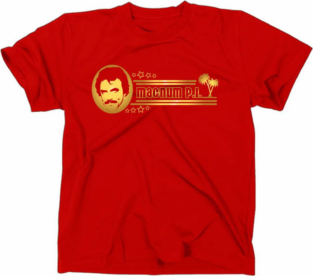 Styletex23 T-Shirt Magnum PI P.I. Kult, rot, L