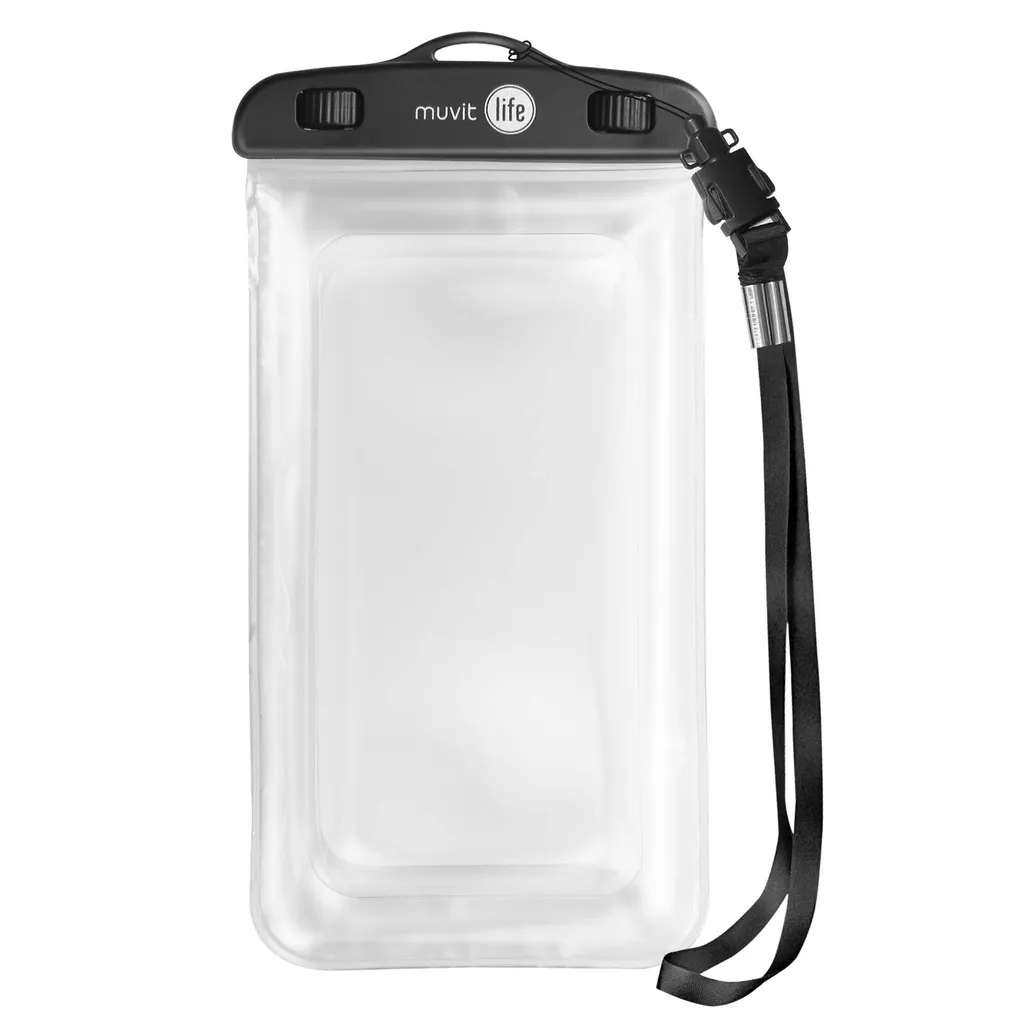 Muvit Custodia Smartphone IPX8 Trasparente | Impermeabile Universale