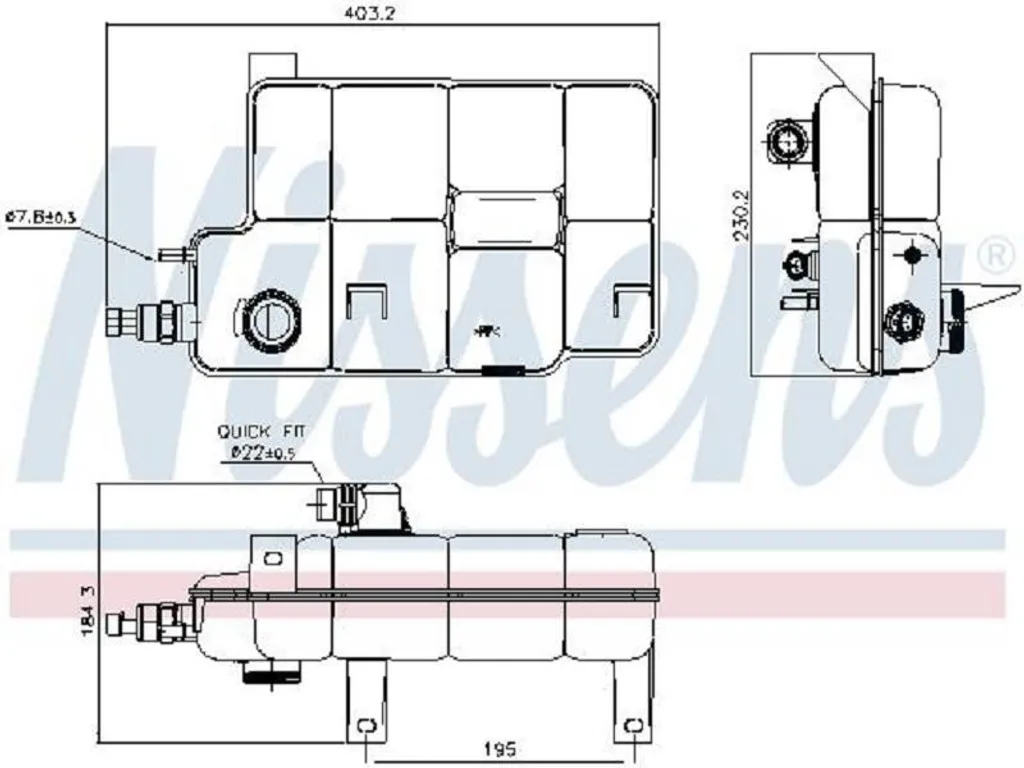 Serbatoio Espansione NISSENS 996260 per IVECO DAILY - Garanzia 2 Anni