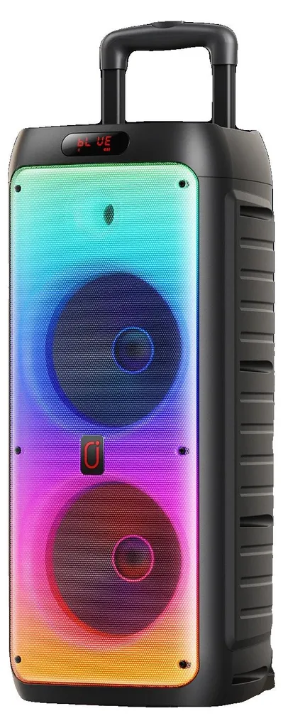 Enceinte Bluetooth 100W avec 2 micros sans fil pour karaoké et soirée