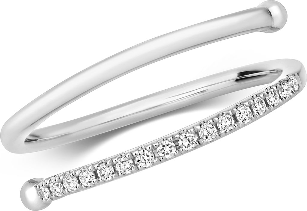 Funkelndes Feuer Stylischer 18 Karat (750) Weißgold Diamant Produktbild 