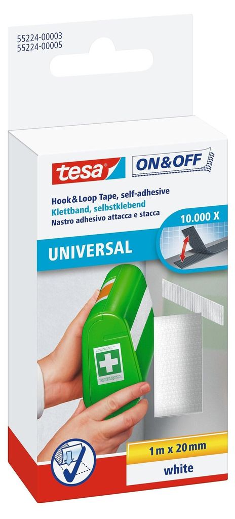tesa® 55224-00003-01 Cinta adhesiva de cierre "On & Off" - Imagen del producto 