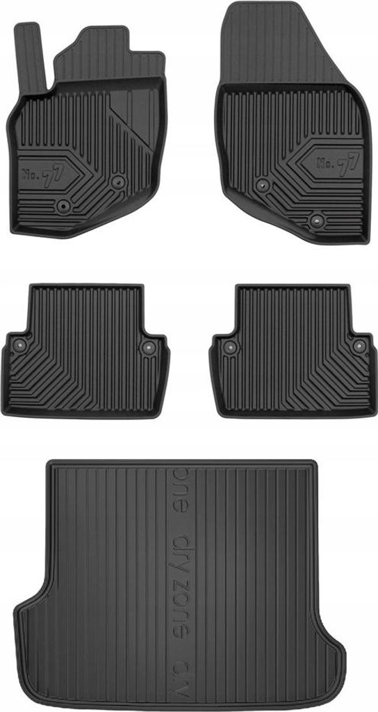SET 77 Gummimatten und Abdeckung Volvo V70 2 Kombi von 2000-2007