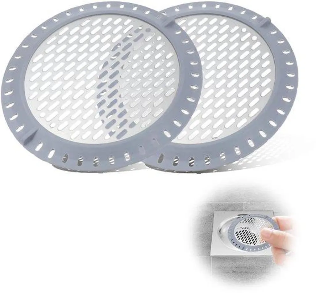 Ramasse-cheveux inox pour douche de 12,7 cm, grille de protection