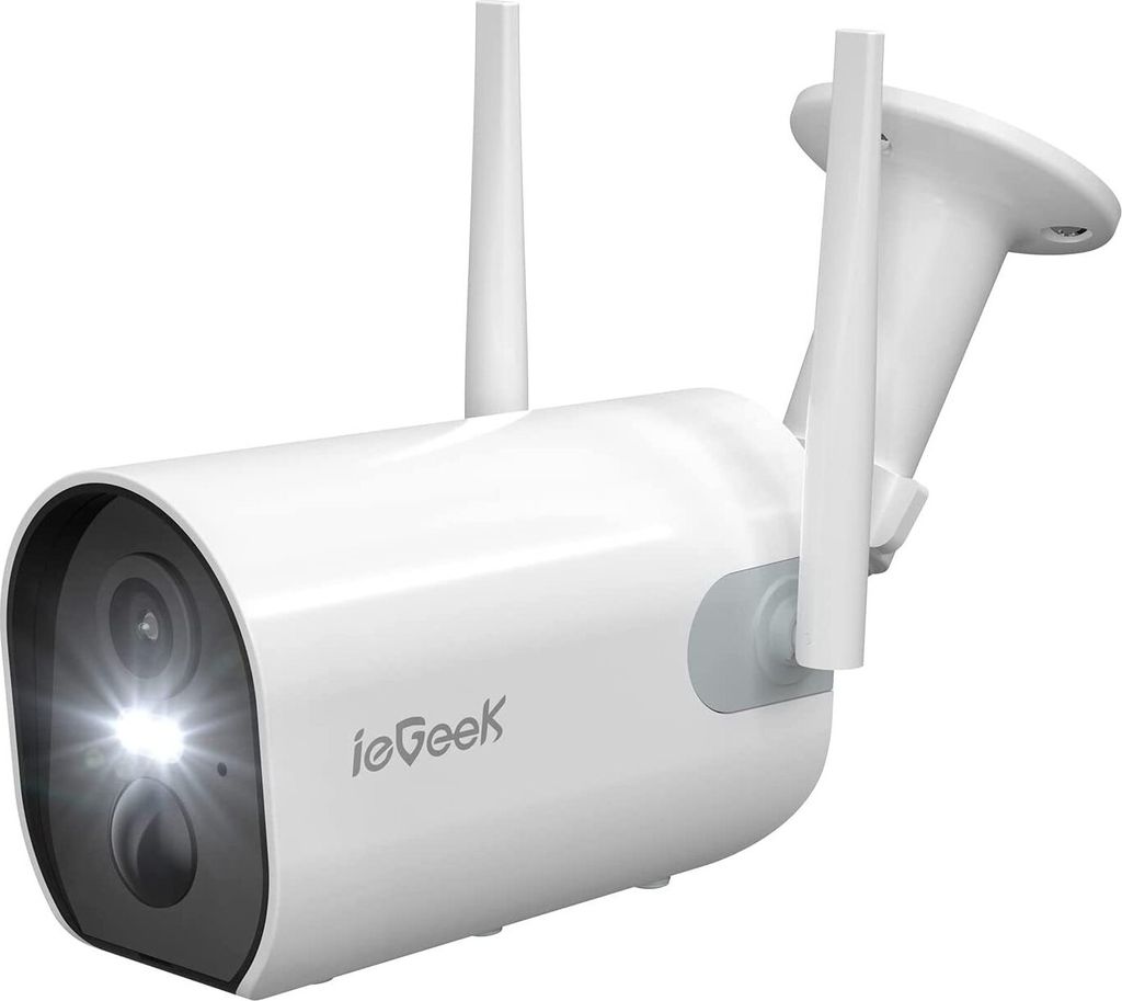 2K 3MP Überwachungskamera Aussen 5200mAh Akku,Kabellose WLAN Kamera Outdoor,15 m Farb-Nachtsicht,Sirene/Weißlichtalarm,PIR Bewegungsmelder.