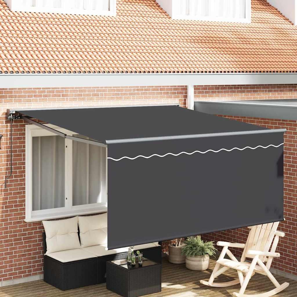 Best Möbel Einziehbare Markise Grau und Anthrazit 300 x 250 cm - Markisen CL4042998 3parcel