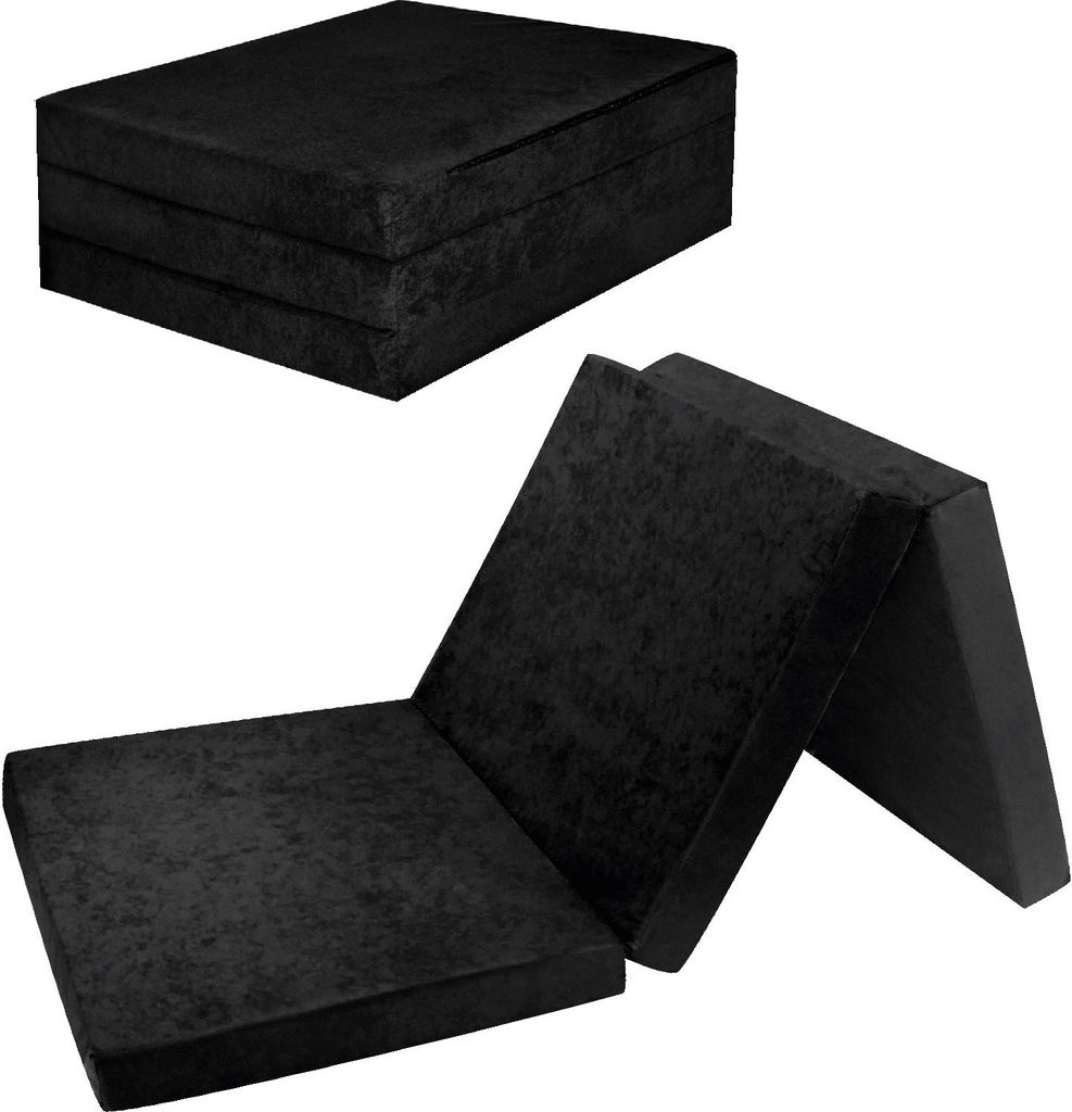 Klappmatratze Gästematratze 16. Schwarz M - 180x65x7cm W388 16 FORTISLINE