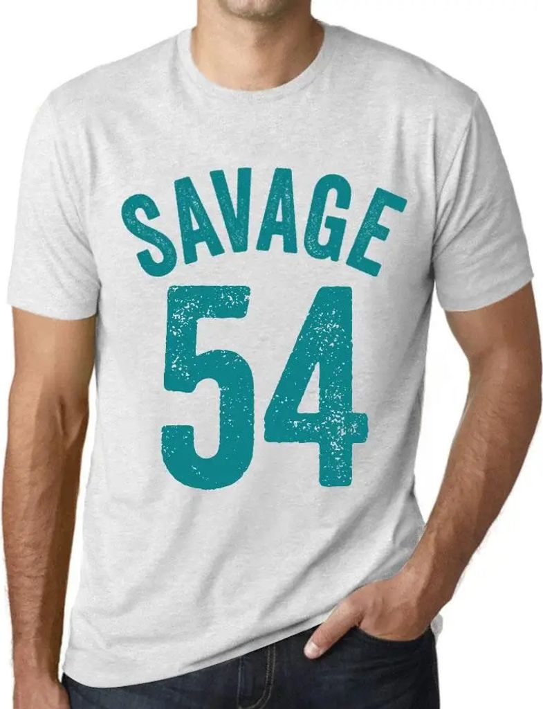 Herren Grafik T-Shirt Savage 54 Geschenk 54. Geburtstag Jahrestag 54 Jahre Jubiläum 54 Jährige Mann Jahrgang 1970 Kurzarm Lustige Druck