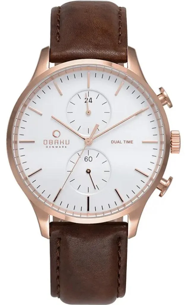 Montre Bracelet Homme Obaku V196Guvwrn Design Danois Chic et Intemporel