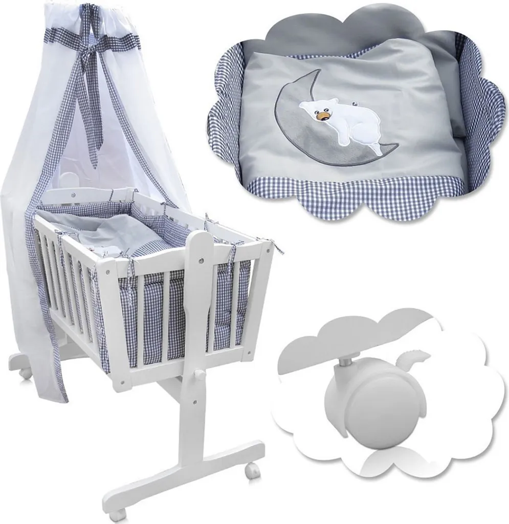 Petit lit bébé 40x90 blanc Vitalispa idéal pour chambre de parents