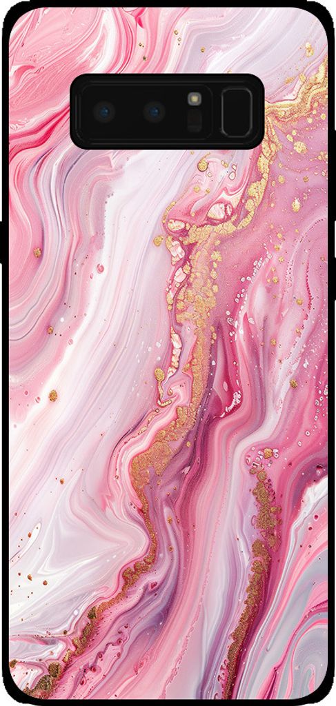 Smartphonica Telefon Fall geeignet für Samsung Galaxy Note 8 mit Marmor-Druck - TPU zurück Abdeckung Fall Marmor-Design - Pink