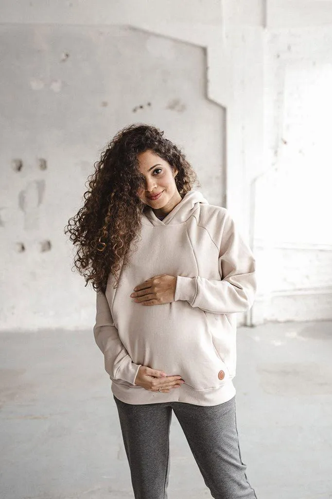 Sweat de grossesse et d'allaitement Motherhood Milk & Love Beige XL