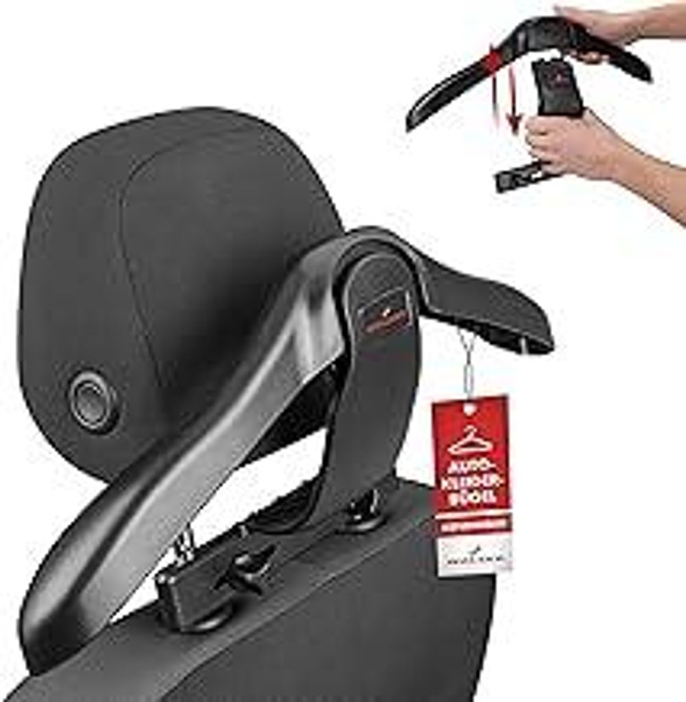 Walser PKW Kleiderbügel, Vergleichssieger* Auto-Kleiderbügel, Jackenhalter Kopfstütze Henry, KFZ Kleiderbügel, Auto Reisebügel, Kopfstützen K...