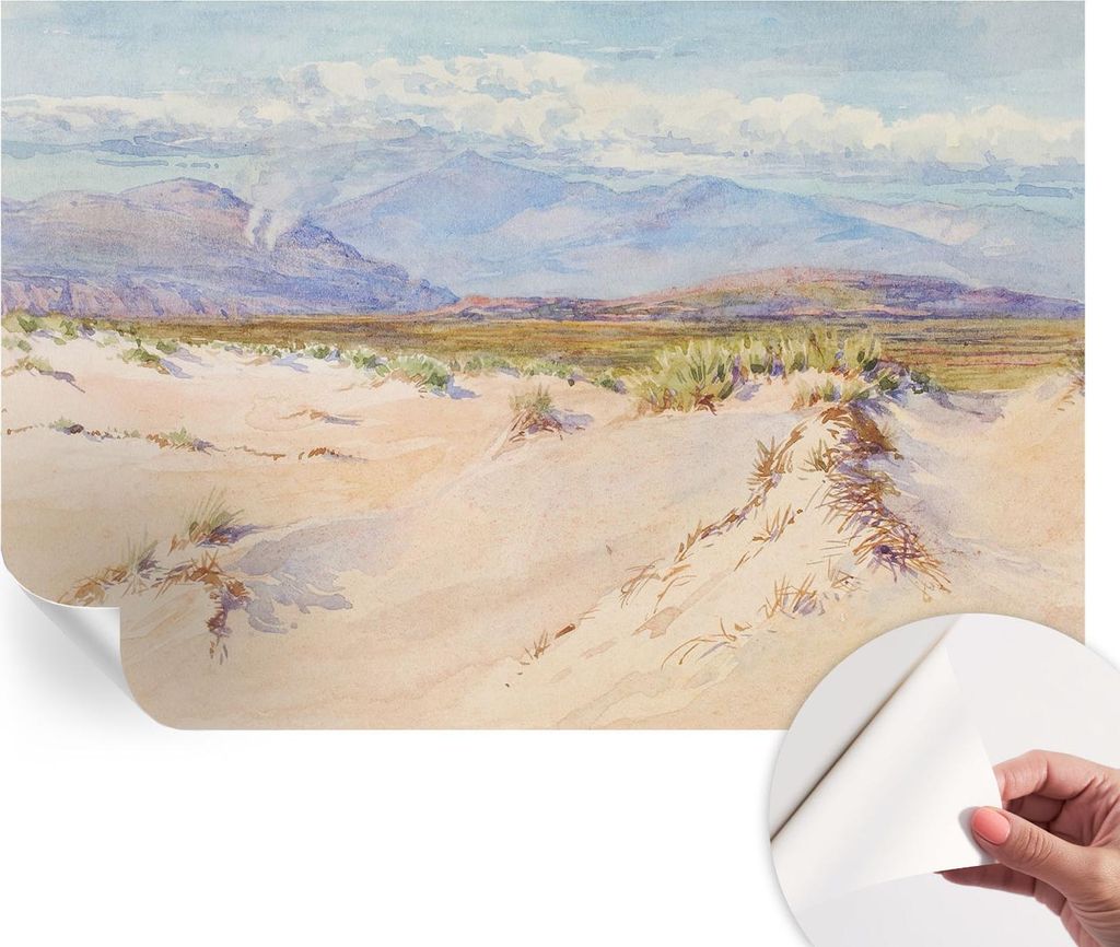 Selbstklebende Wandtapete - Dekorative Tapete für Wohnzimmer - Klebefolie für Wandbilder - Tapetenfolie für Wanddekoration - 104x70 cm - Wüsten...