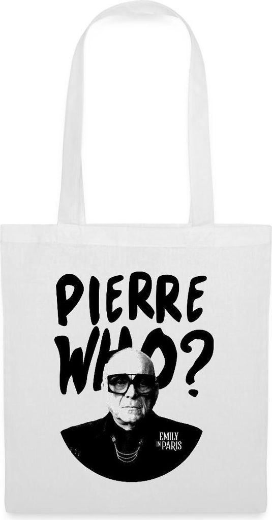 Spreadshirt Emily In Paris Pierre Who Pierre Cadault Stoffbeutel, One size, Weiß
