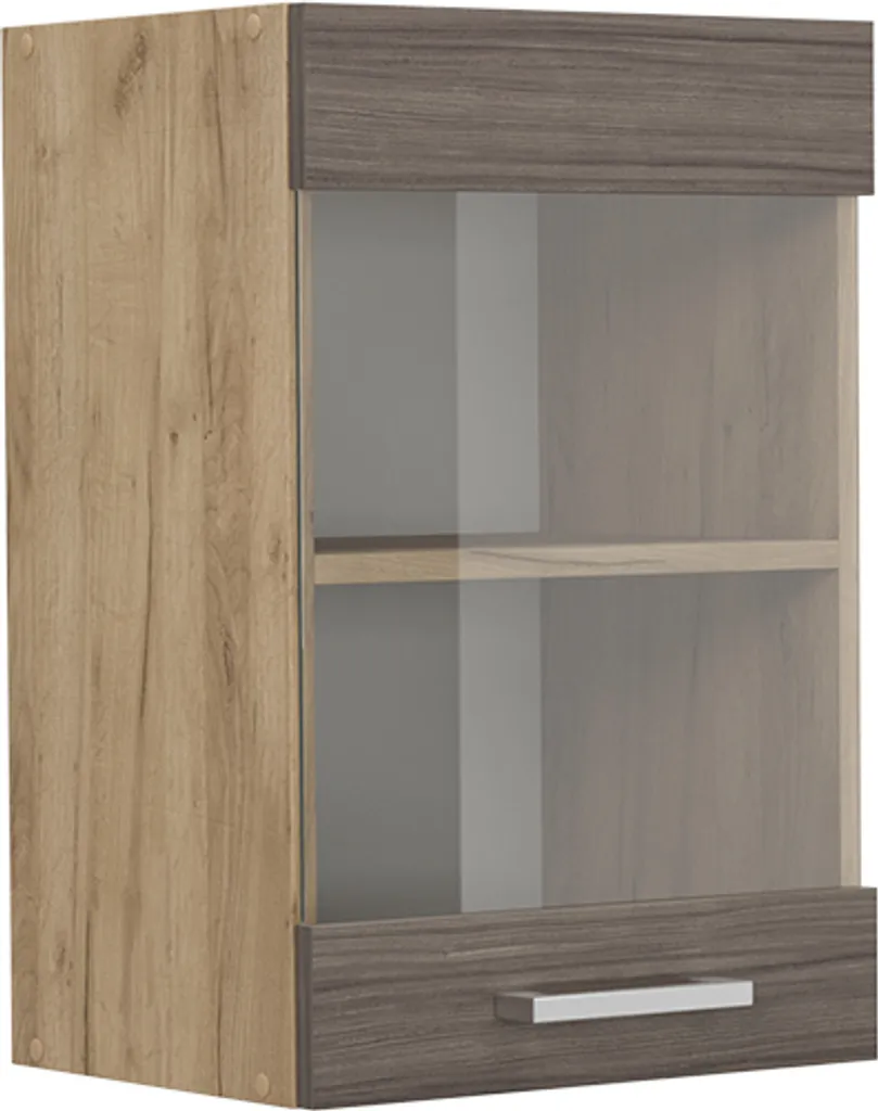 Vetrina Cucina Vicco R-Line 40 cm - Grigio Nobile e Rovere Dorato