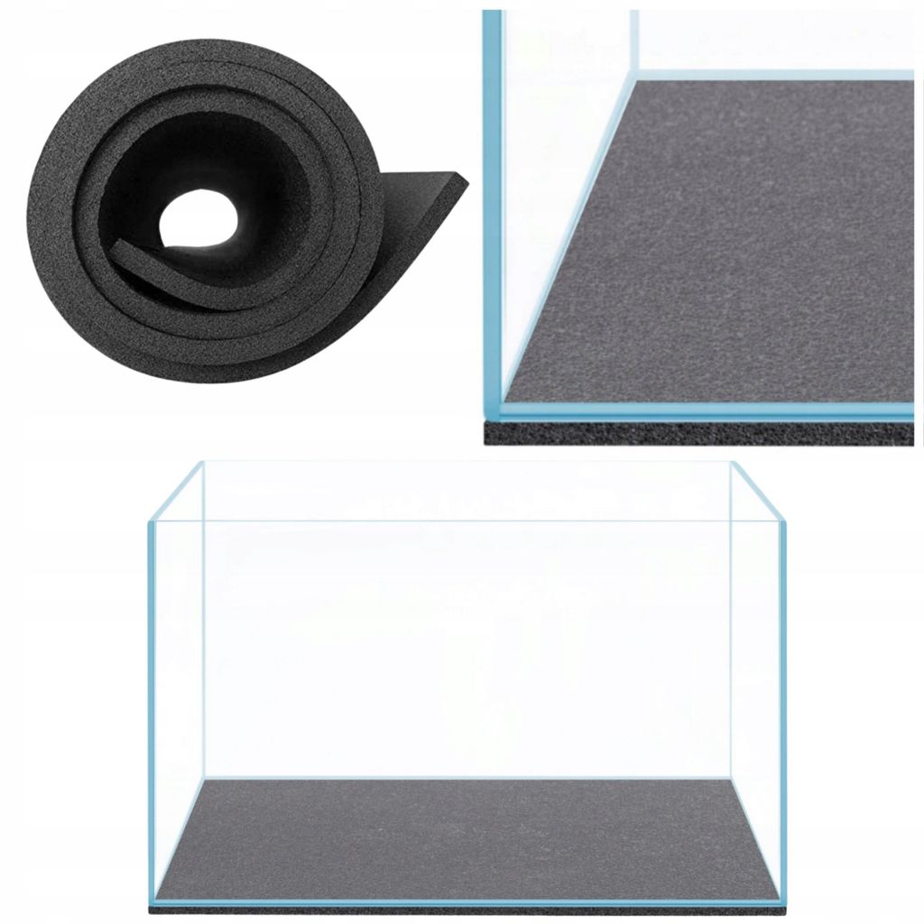 Aquarium Unterlegmatte aus Polyethylen, 60x30 cm, 6 mm, universell, schützt den Boden vor Unebenheiten und Kratzern